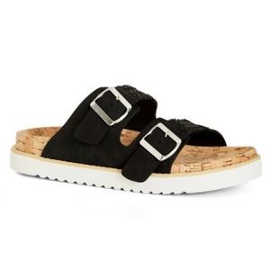 NEW EVANS
WIDE FIT Chloe Plait Sandals - black WOMENS 10